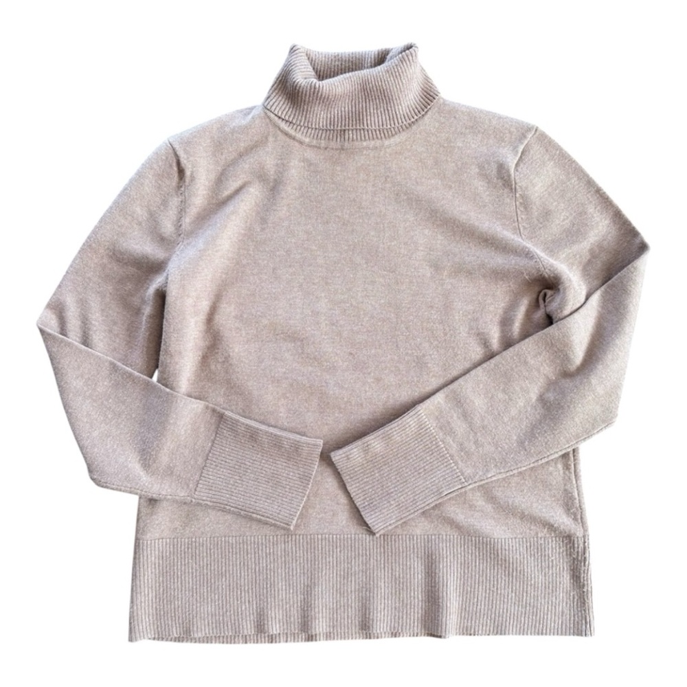 Women's Tan Turtleneck Sweater